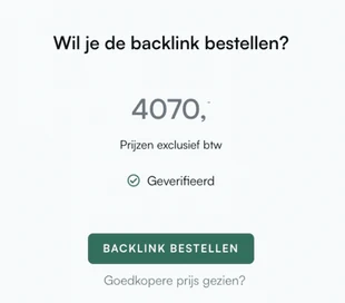 Foto van de optie wanneer je een backlink wilt bestellen